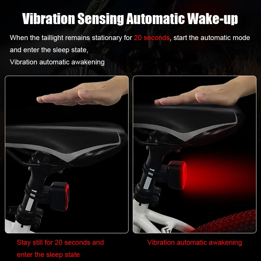 NEWBOLER умный задний фонарь для велосипеда Автоматическое включение/выключение с