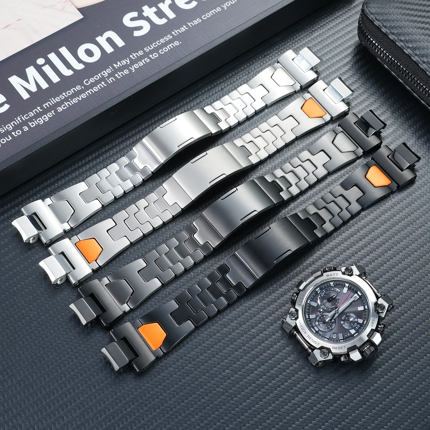 Фото Для Casio G-SHOCK серии MTG-B3000B/BD: Металлический быстросъемный ремешок из нержавеющей стали, персонализированный, модный, трендовый №2