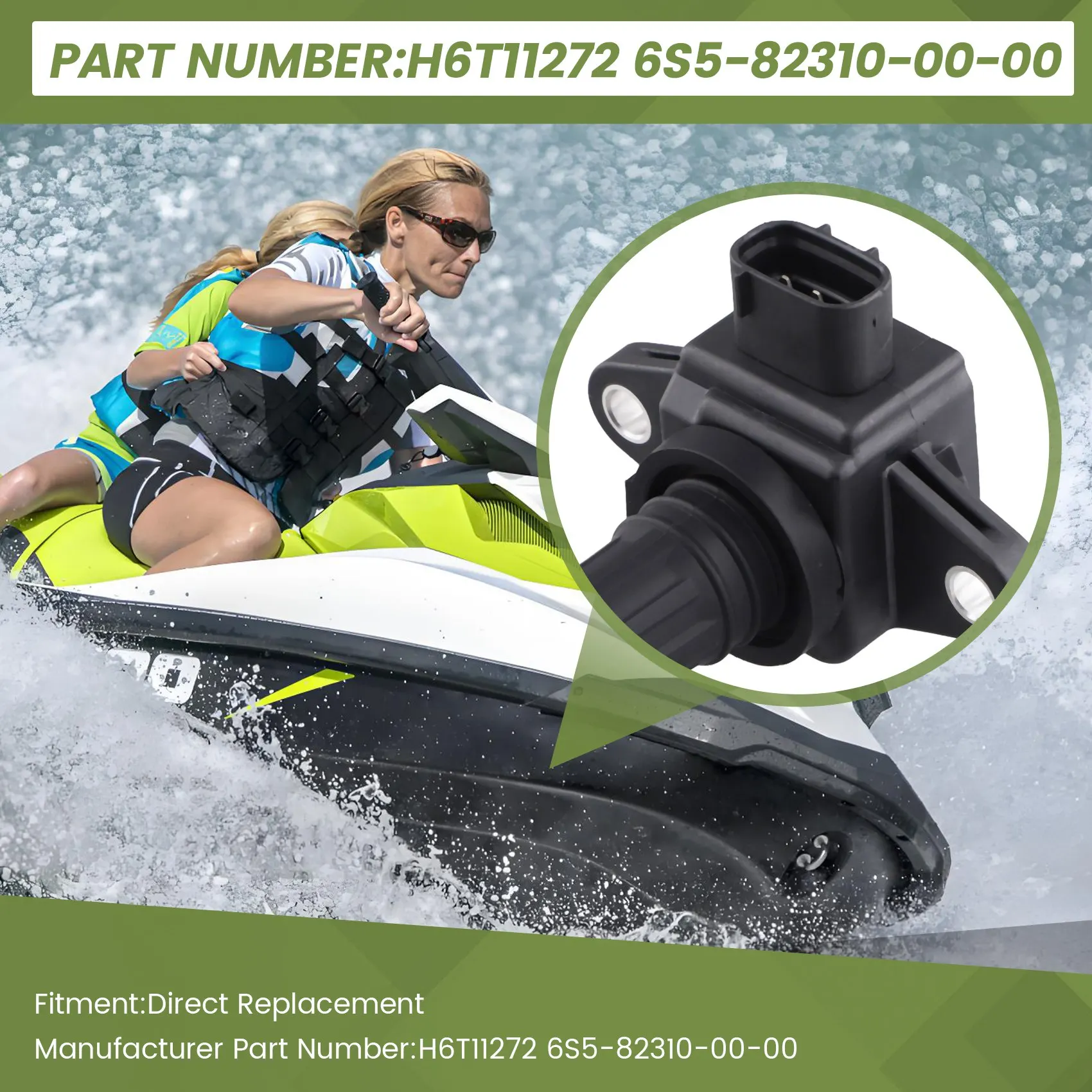 Новая катушка зажигания 4x H6T11272 для Yamaha WaveRunner VX FX Cruiser LTD HO SHO SVHO 6S5-82310-00-00