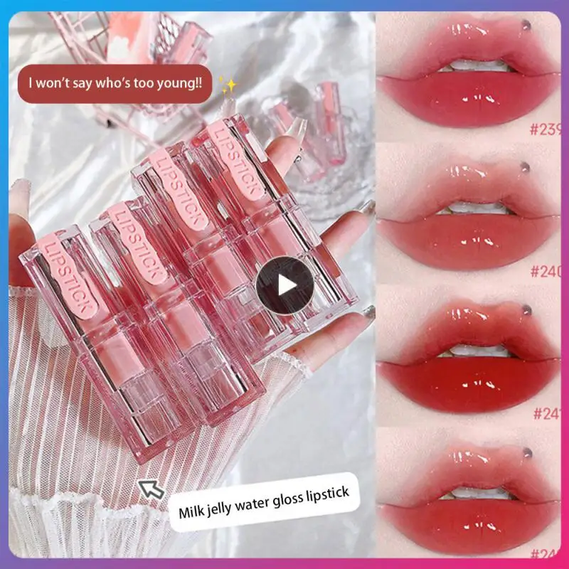 

Shuiguang Mirror Lipstick Lipstick Paste Soft Touch Boxed Lip Oil Cosmetic Thin Fit Jelly Lipstick Lip Gloss Branch Moisturize