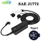 Новая Энергия 220V EV зарядное устройство SAE J1772 Уровень 2 8A 10A 13A 16A тип 1 Автомобильные зарядные станции Смарт AC электрическое автомобильное зарядное устройство