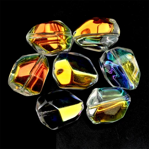 Хрустальные бусины 16*12 мм, цвет Аврора, 15 шт.