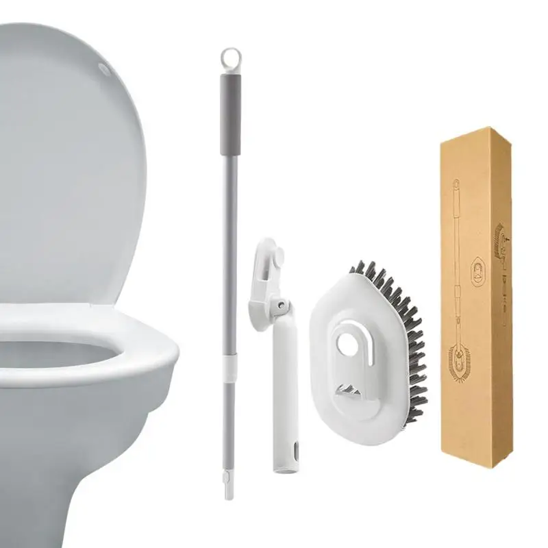 

Щетка для чистки пола с регулируемой ручкой, инструменты для уборки домашней плитки, вращающаяся щетка для ванной комнаты