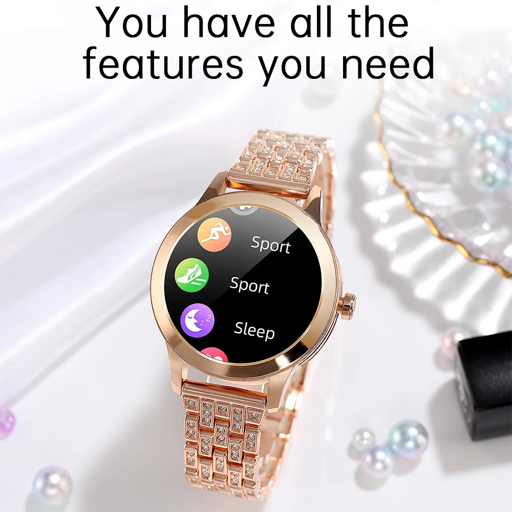 

Women Smartwatch Heart Rate Blood Pressure Monitor Ladies Smart Watch Fitness Tracker 2021 New Watch for Android IOS
