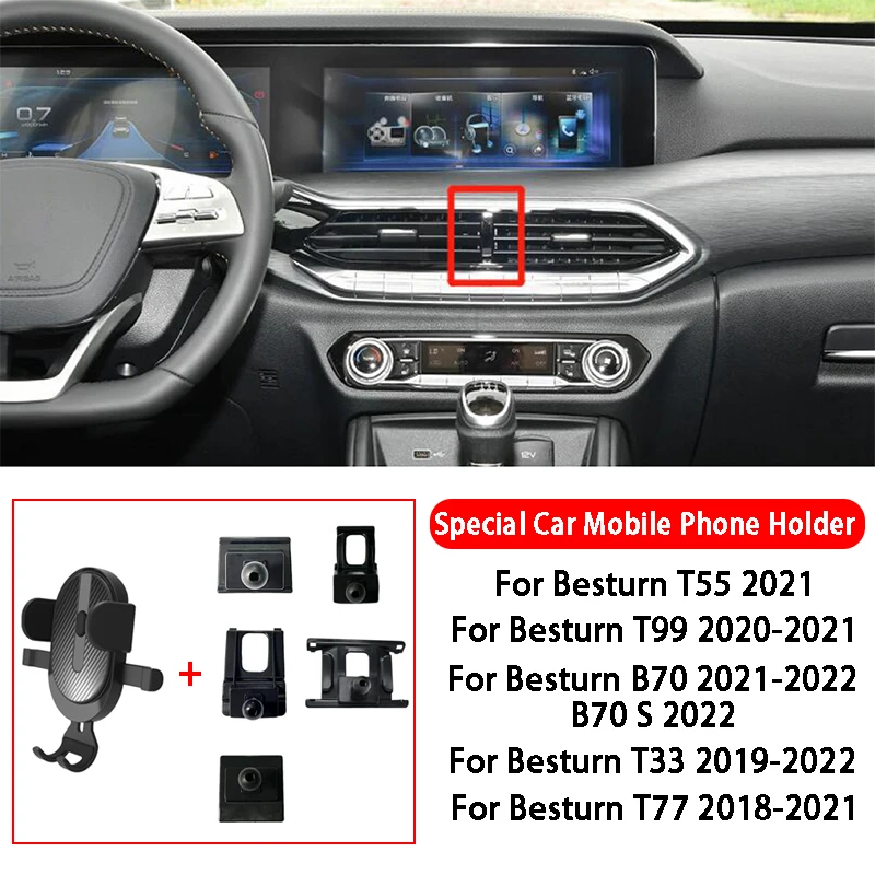 

Car Phone Mount Holder For Besturn T55 T99 B70 S T33 T77 Air Vent Mount Clip Clamp Stand Rotation Bracket Car Accessories