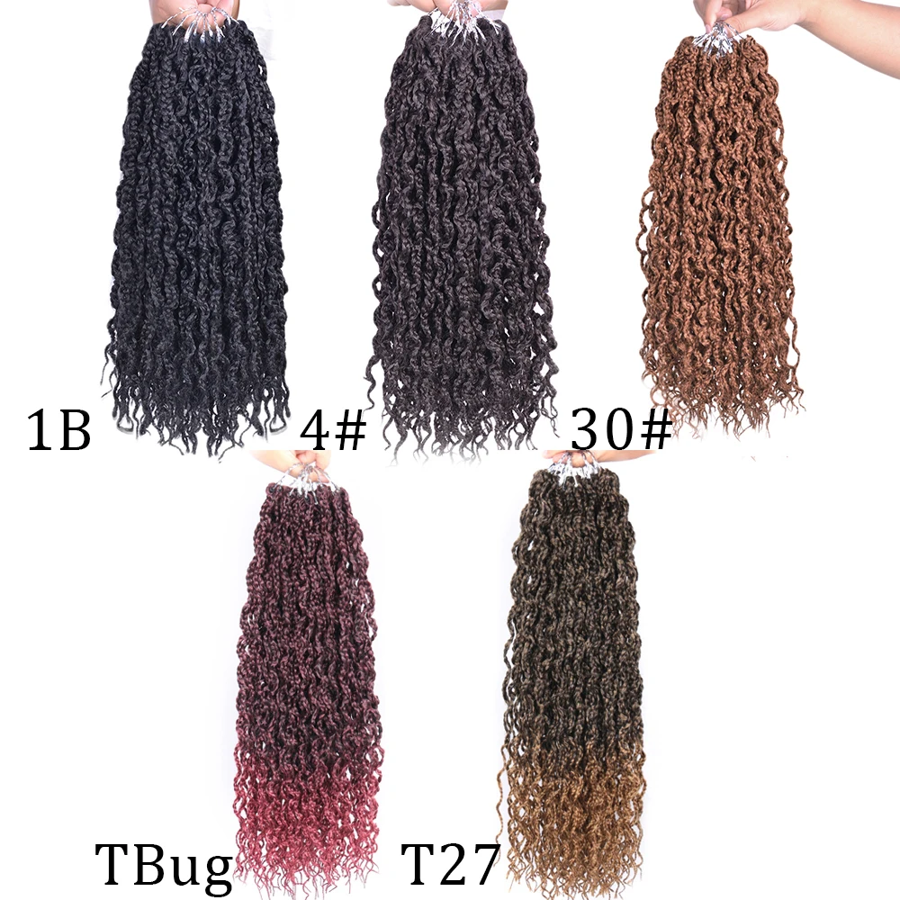 Косички для волос с локонами Омбре синтетические плетеные удлинители плетения