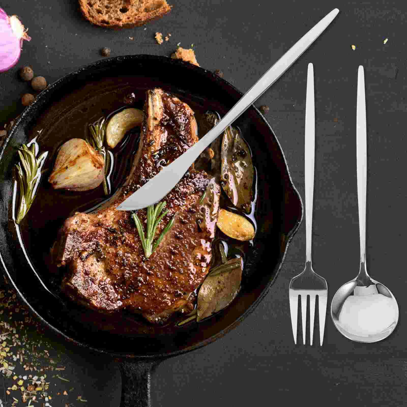 Вилка и ложка набор из 30 предметов посуды для еды столовая посуда стейка