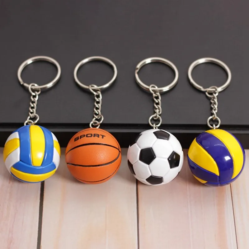 

Fashion PVC Volleyball Car Keychain Ornaments Business Volleyball Gifts Basketball For Men Women Key Chain Gift Car Accessories