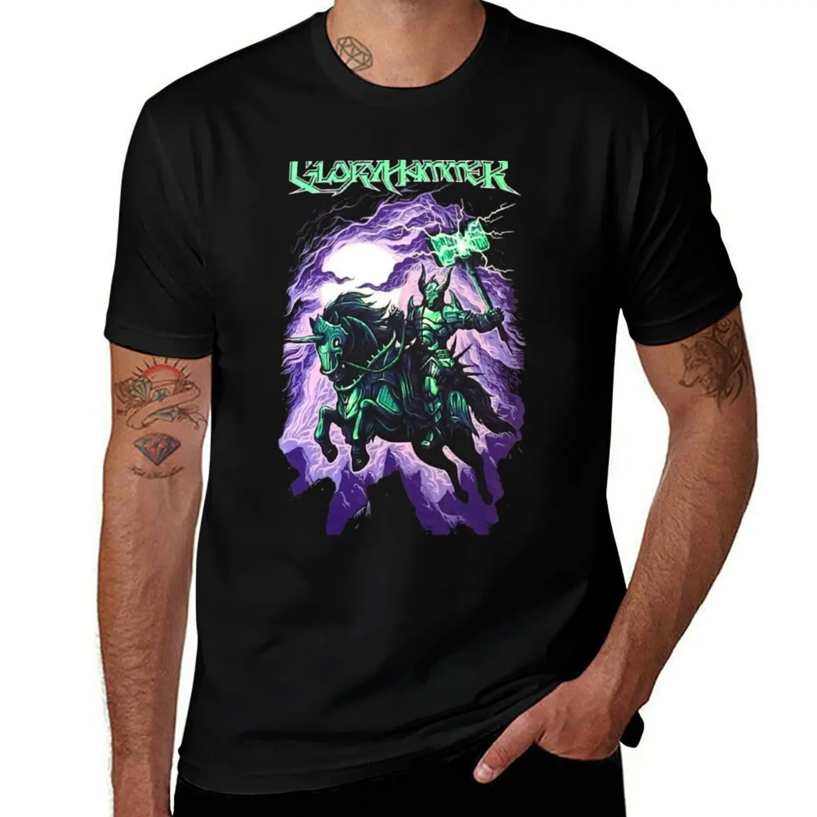 Фото Gloryhammer - Chaos Wizard T-Shirt - мужская однотонная футболка №1