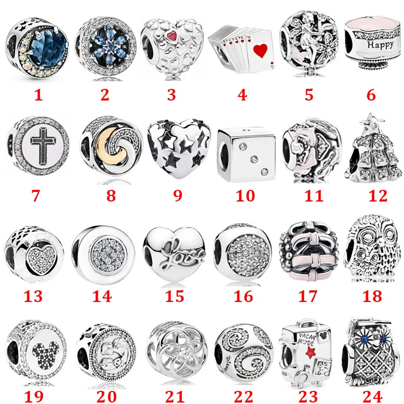 

100% 925 Sterling Silver Moon Night Sky Charms Mom In A Million Hearts Charm FIT Brand 925 Bracelet DIY Jewelry