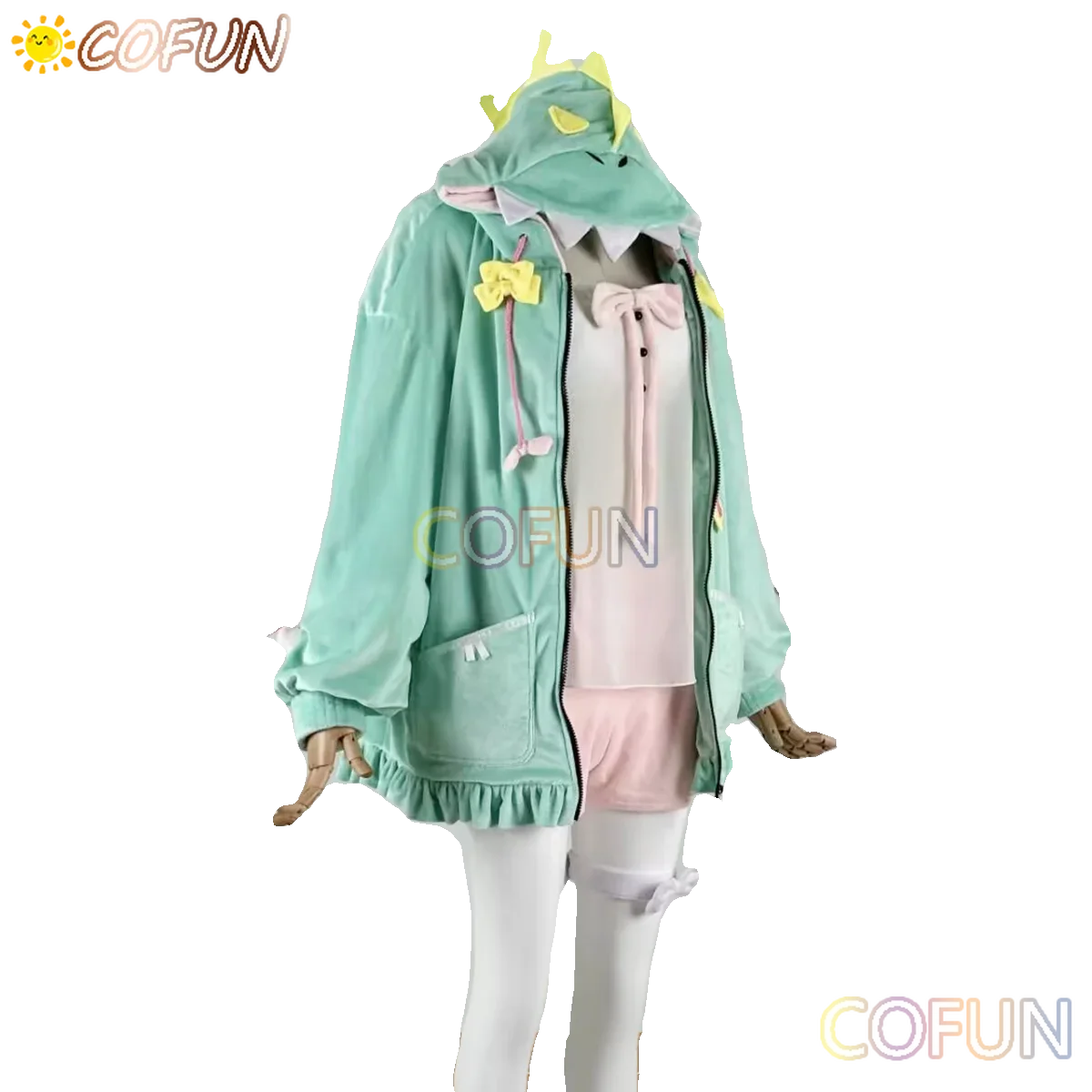 COFUN Hololive Vtuber Tsunomaki Watame динозавр Oajamas косплей костюм наряды на Хэллоуин женский