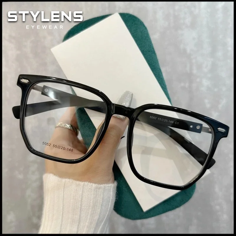 Фото Стильные женские очки STYLENS с большой оправой, фотохромные, для коррекции близорукости, с защитой от синего света, прогрессивные, для чтения, по рецепту №2