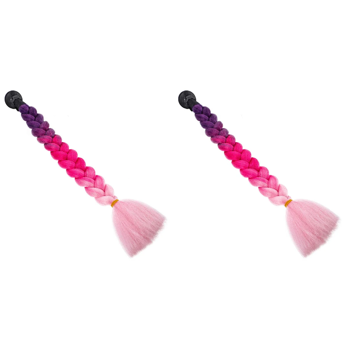 

Trim Braid Motorcycle Decorative Accessory Ponytail Pigtails Suction Cup Hair