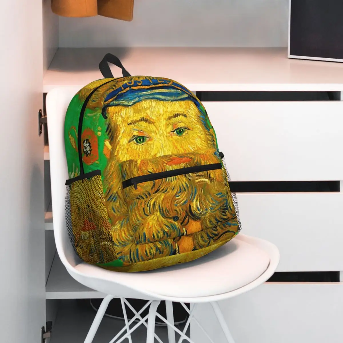 Фото Рюкзак Vincent Van Gogh The Postman с изображением портрета Жозефа Рулина, школьная сумка для студентов, детская школьная сумка, сумки через плечо для мужчин и женщин №1