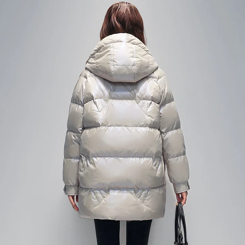 New 2023 Parkas Women Winter Down Cotton Jacket Coat Ladies Long Hooded Outwear Parka Thick Cotton Padded Female Overcoat Tops