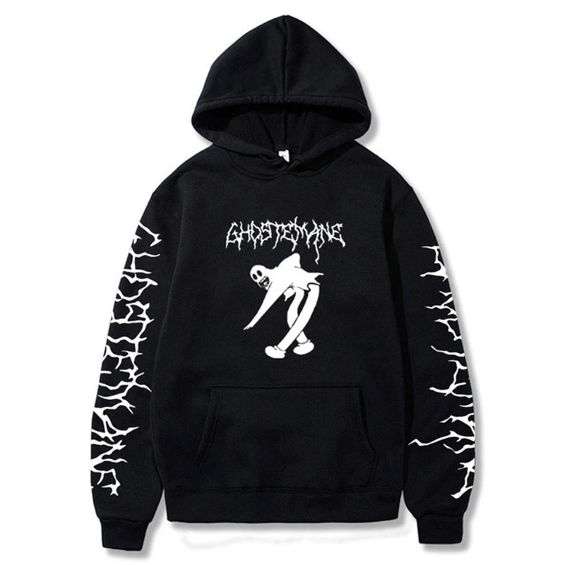 

Hooded Sweatshirt Men Womens Casual Hip Hop Hoodies Clothes Metal Rap Style Ghostemane World Tour Rock Music Logo Print