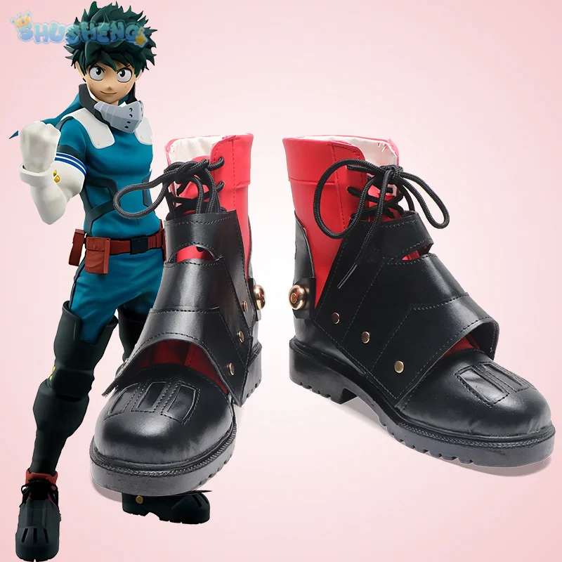 Midoriya множество косплей My Hero Academia Deku обувь модные ботильоны на высоком каблуке