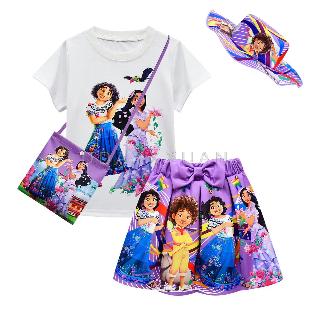 Комплект одежды для маленьких девочек с коротким рукавом и шортами - купить по