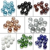 50pcs glass ball 16 mm cream console game pinball machine cattle small marbles pat toys parent child machine beads
