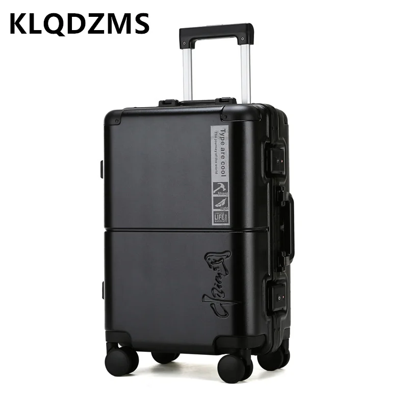 KLQDZMS Suitcase New Aluminum Frame 20-inch Universal Wheel Luggage 24-Inch Large-capacity Password Box Rolling Trolley Case