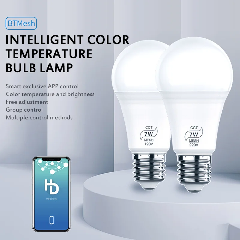

7W WiFi Smart LED Light Bulb E27 B22 Ampoule LED Intelligent Dimmable Night Lamp Apply To Alexa Google Home Alice Echo For Home