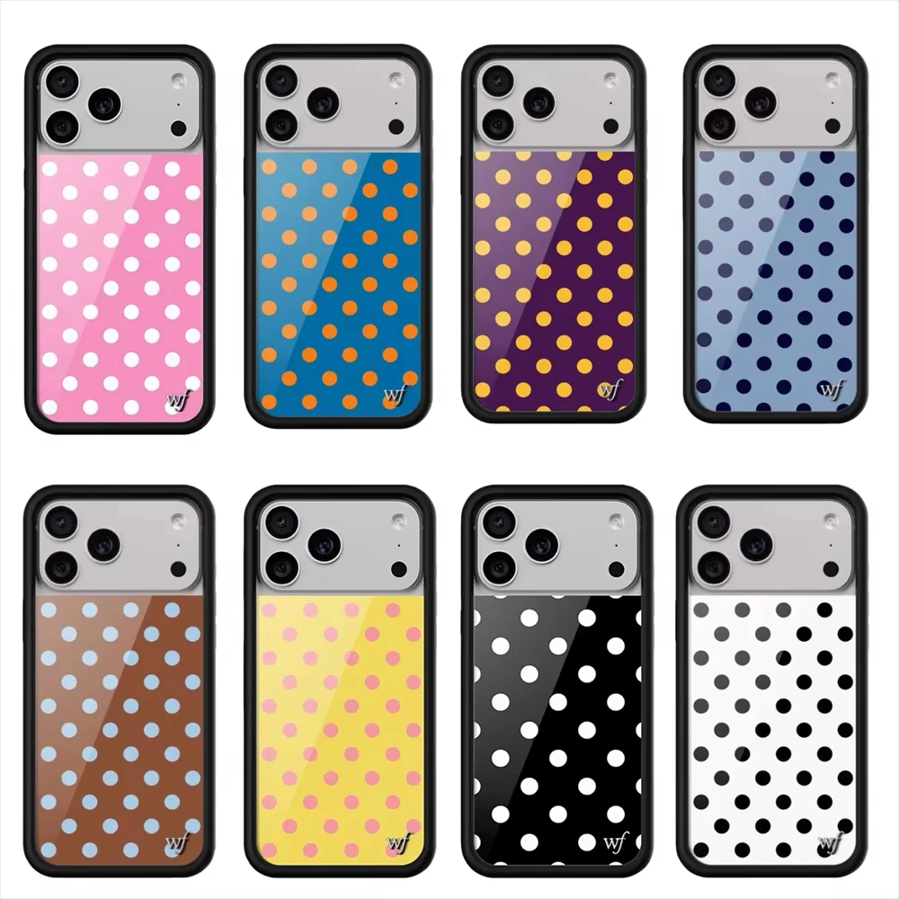 Фото Новый модный чехол Wildflower INS с горошком для iPhone 11 12 13 14 15 16 17 Pro Max 16 Plus, 3D-чехол с волнообразным узором, ударопрочный ﻿ №1
