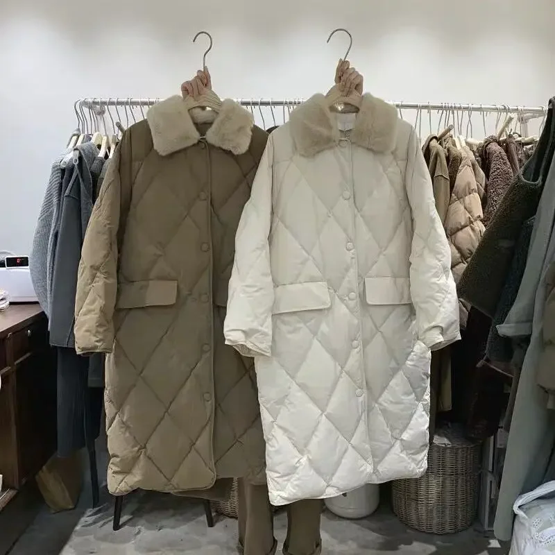 Женское пальто средней длины с хлопковой подкладкой Argyle модная студенческая