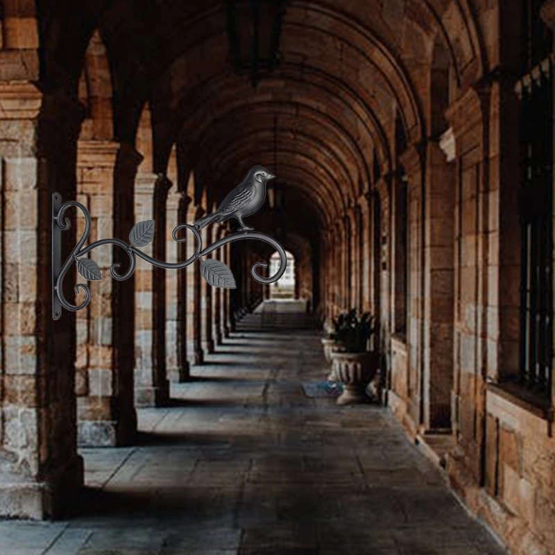 Железный подвесной кронштейн настенный крючок вешалка для растений кормушка