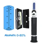 Ручной спиртовой рефрактометр 0-80% ATC тестер для спирта спиртометр детектор монитор тестер содержания алкоголя