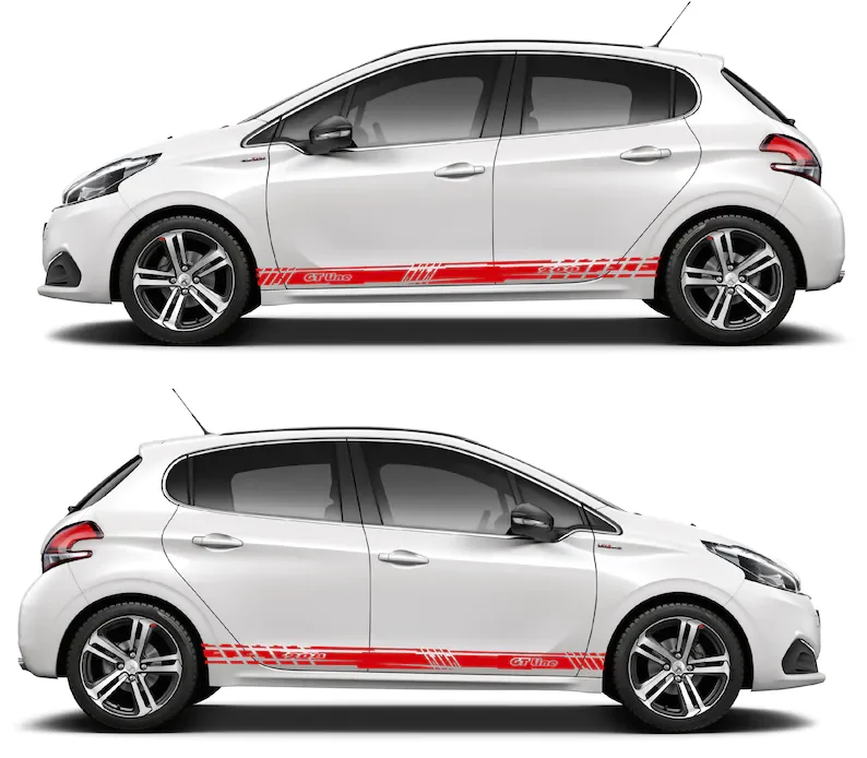 

Set of Stickers Decal Compatible with Peugeot 208