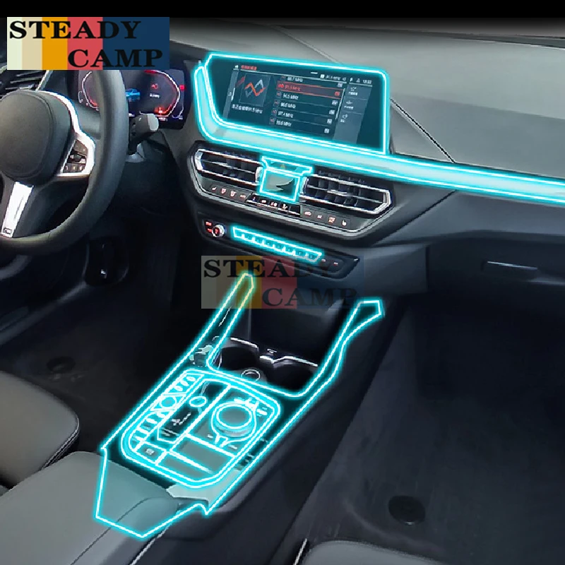

For BMW F40 Series 1 2020-2022 Car Interior Center console Transparent TPU Protective film Anti-scratc Repair film Accessories