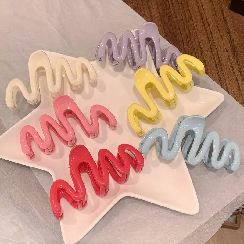 

Кремовый цвет нишевой дизайн чувствительная волна захват зажим для задней головки захват для волос зажим для волос акула зажим для волос аксессуары для волос лка для 집게