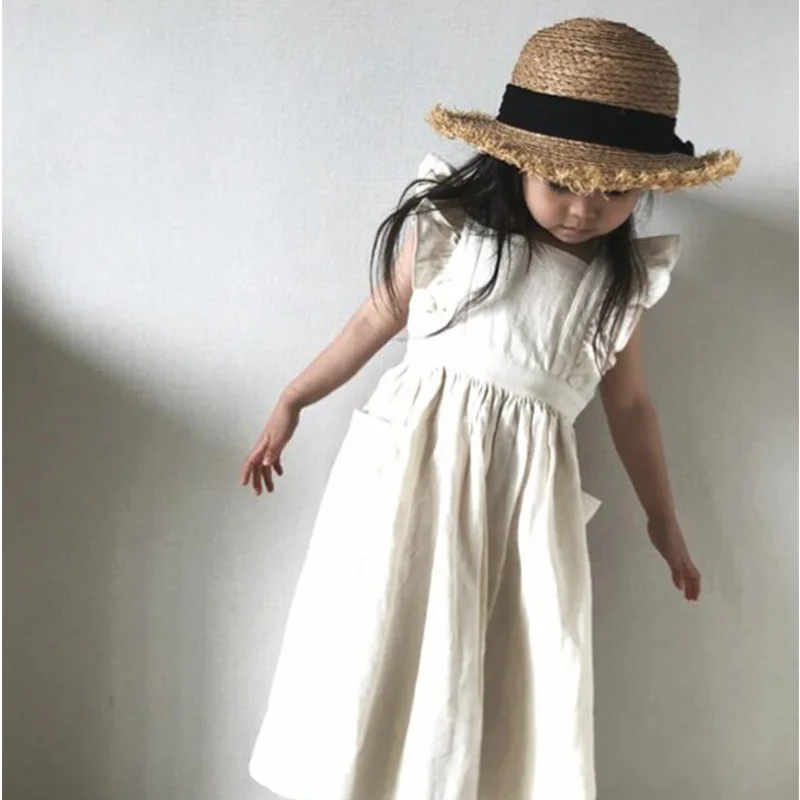 

Cotton Linen Girls Long Dress