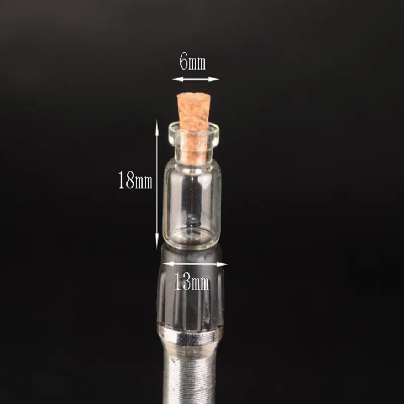 50 шт. 13*18*6 мм diy прозрачный пустой бутылки желаний флакон для ожерелья подвески