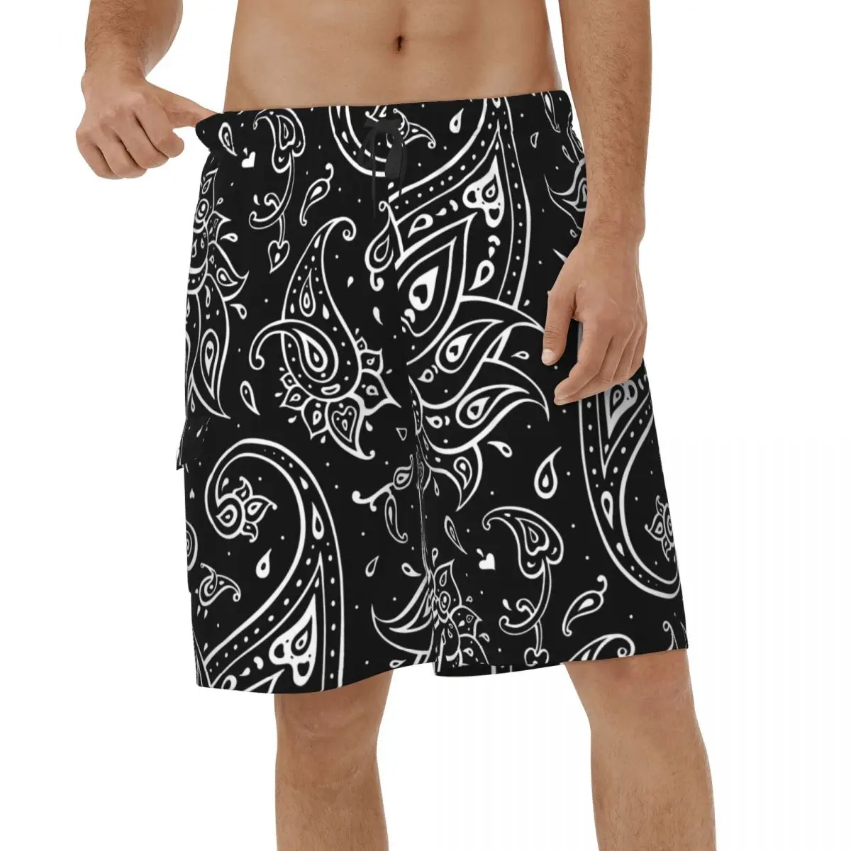

Beach Shorts Paisley Summer Mens Swim Trunks Elegant Ethnic Vintage Pattern Male Beach Shorts