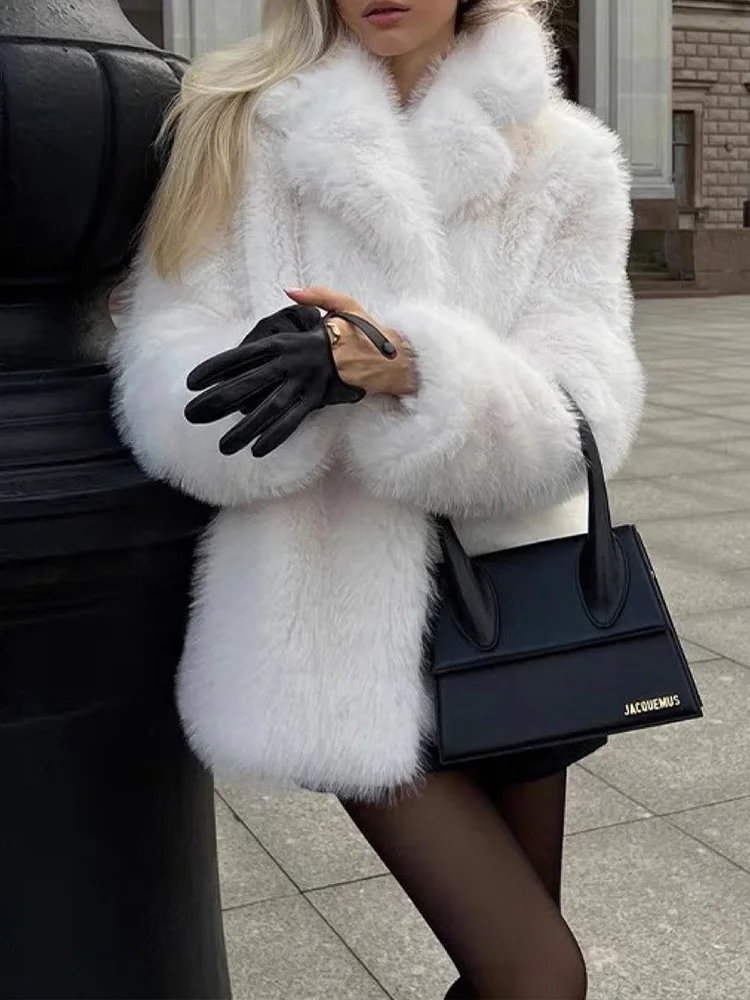 Модный мех для женщин винтажная уличная одежда повседневная из искусственного