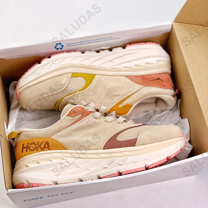 HOKA Women Sport Shoes Bondi L Road Running Shoes Outdoor Light Cushioned Couple Casual Sneakers Men Jogging Tennis Sneakers