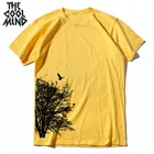 Летняя креативная Мужская футболка COOLMIND из 100% хлопка с коротким рукавом и принтом дерева, Повседневная Свободная Мужская футболка, крутая футболка с круглым вырезом