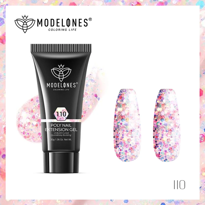 

Modelones 30Ml Poly Acrylic Gel Nail Art Extension Quick Building Hybrid Builder Gel Transparent Semi Permanent Nail Polish