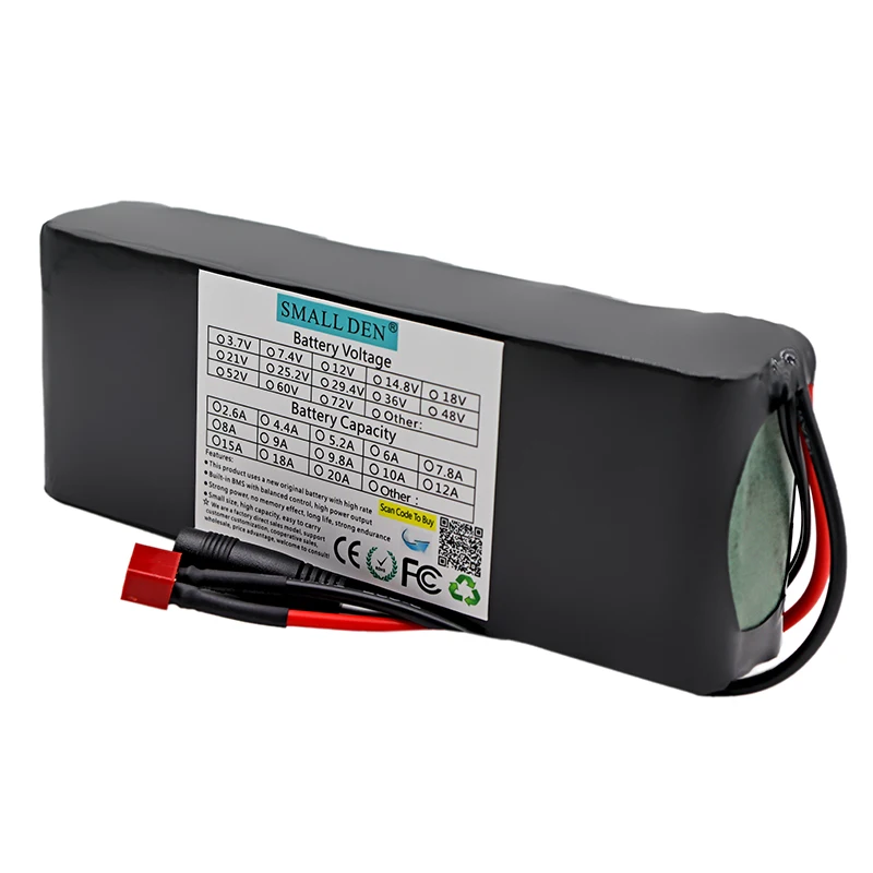 36V 6Ah 18650 lithium battery pack 42V rechargeable for electric bicycle motorcycle scooter vehicle with BMS | Электроника