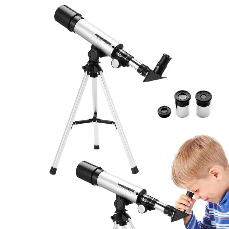 

Kids Telescope 90X Astronomical Telescope With Foldable Tripod Easy Installation Adjustable Observation Set For Animals Plants