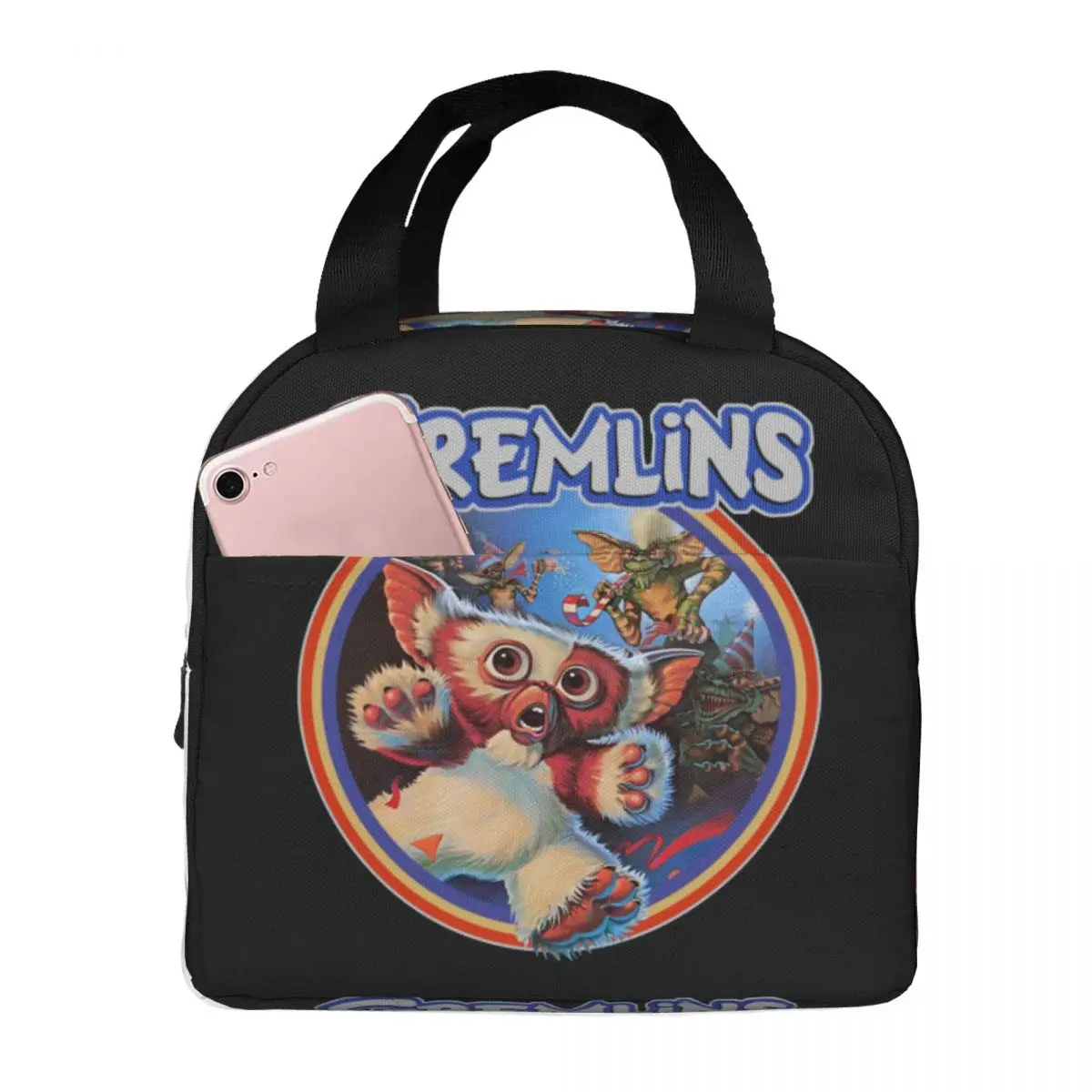 Gremlin 84 Lunch Bag Portable Insulated Canvas Cooler Bag Mogwai Monster Thermal Cold Food Picnic Lunch Box for Women Kids