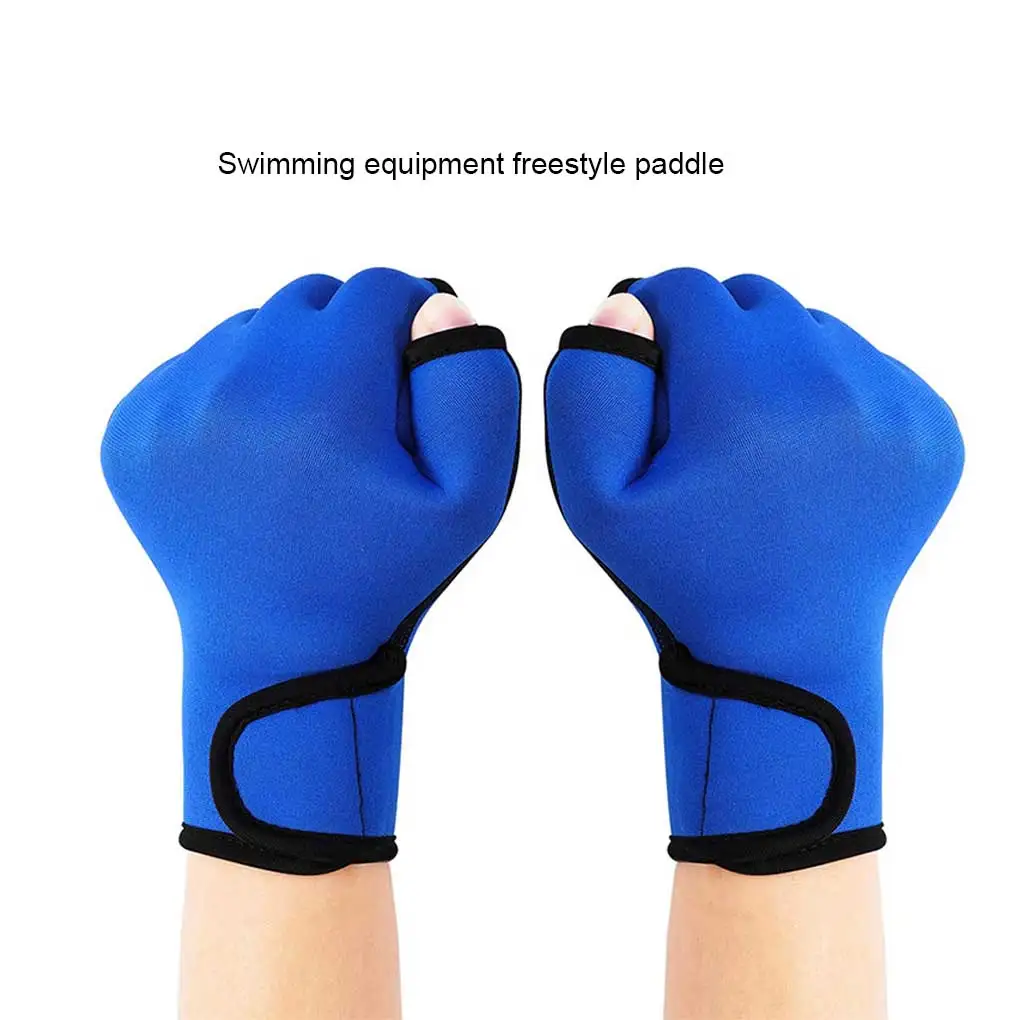 

1 Pair Women Men Fingerless Webbed Glove Indoor Outdoor Diving Snorkeling Paddle Gloves Nonslip Reusable Accessories