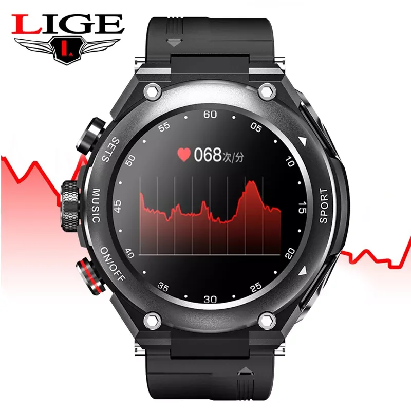 

Luxury Business Sports Smartwatch Waterproof Bluetooth 5.0 Earphone Call Music Body Temperature DIY Watch Face Smart Watch