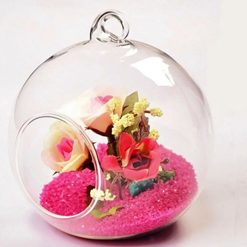 

1Pc Romantic Wedding Dinner Decor Crystal Glass Hanging Creative Candle Holder Candlestick Small Tealight Candle Holders