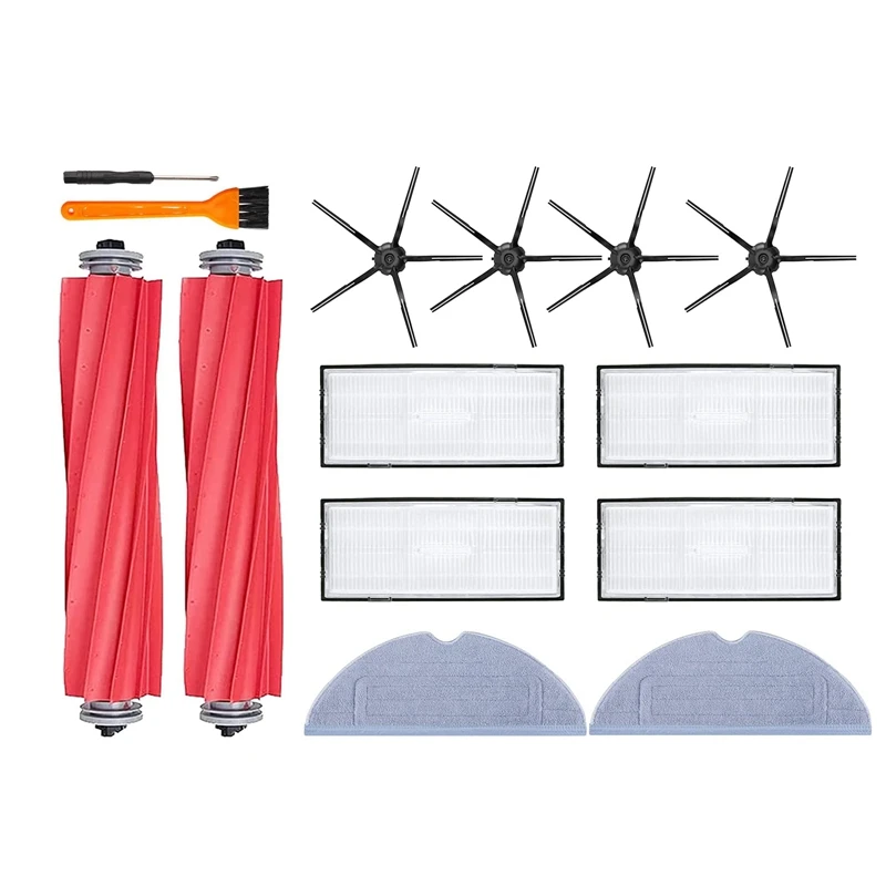 

Сменные детали для пылесоса Xiaomi Roborock S7 T7S T7S Plus, фильтр НЕРА, насадка на швабру, основная и боковая щетки