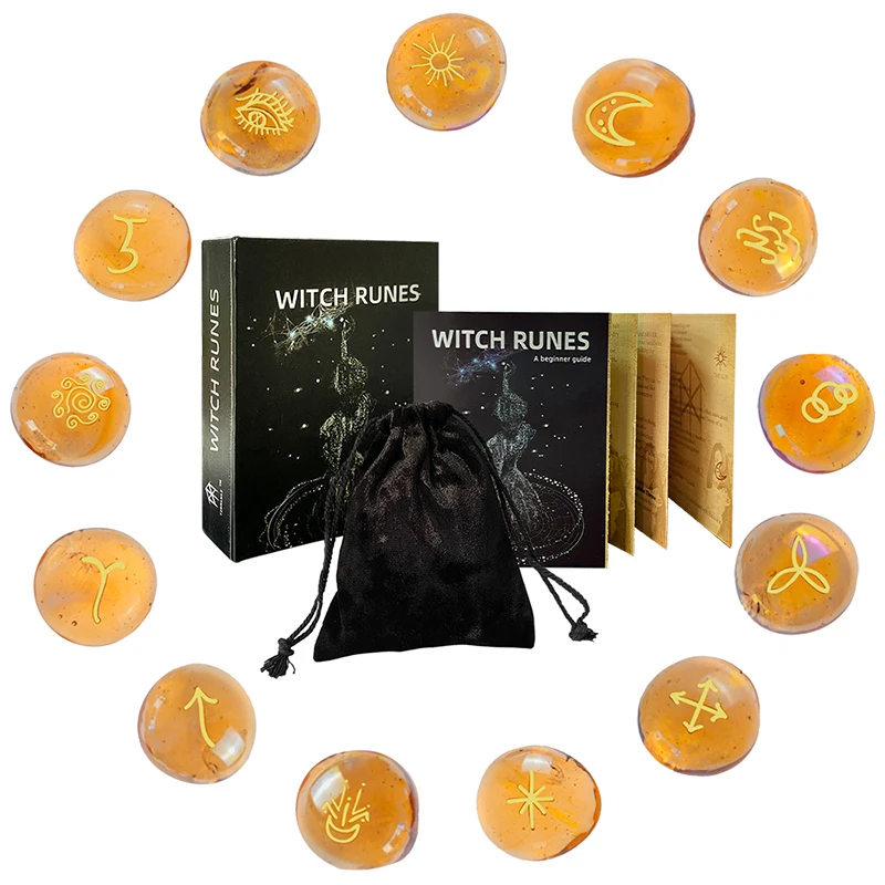 Набор рун 13 шт. набор рунных камней ведьмы многофункциональные инструменты для