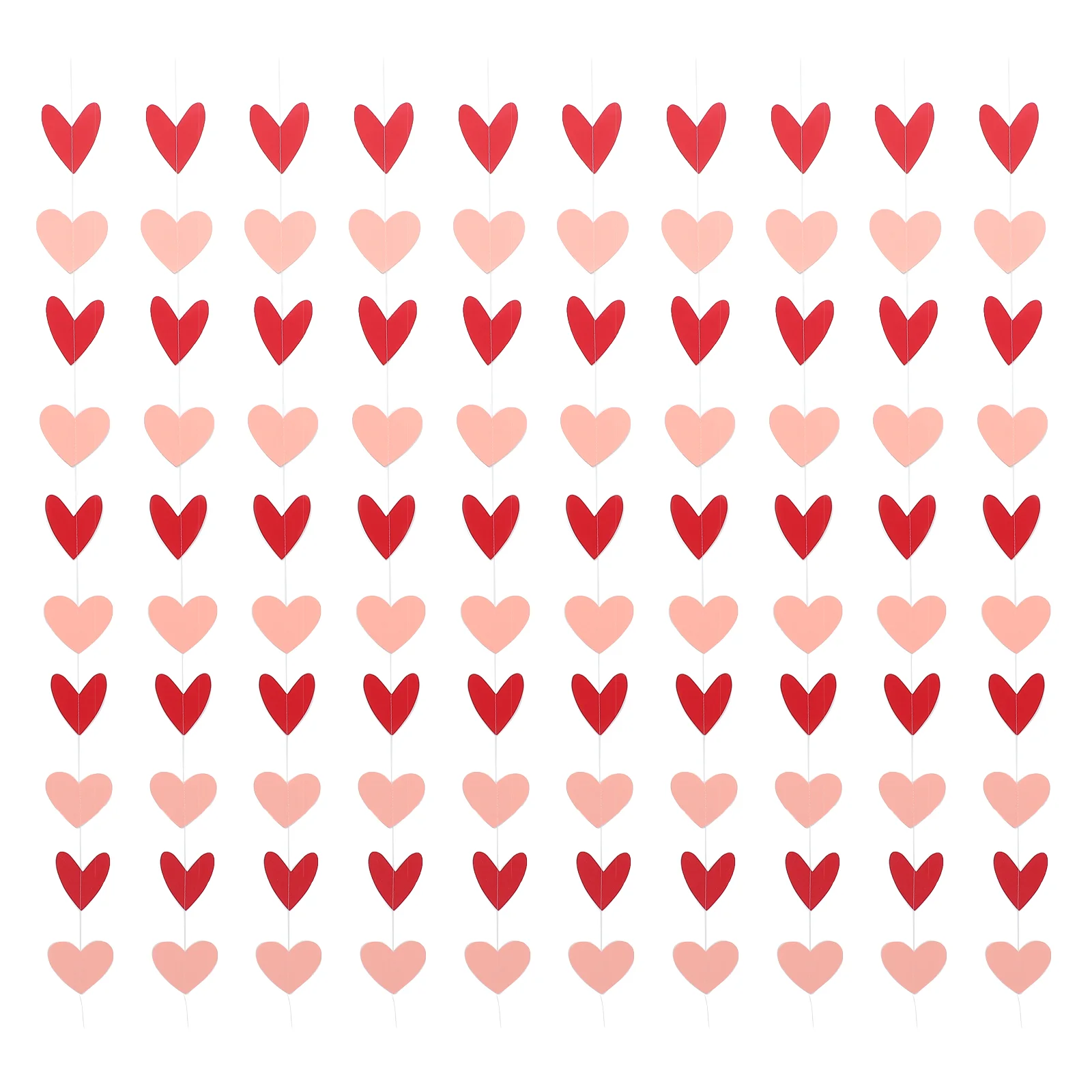 

10pcs Romantic Paper Heart Garland Decorations Hanging Banner for Wedding Party