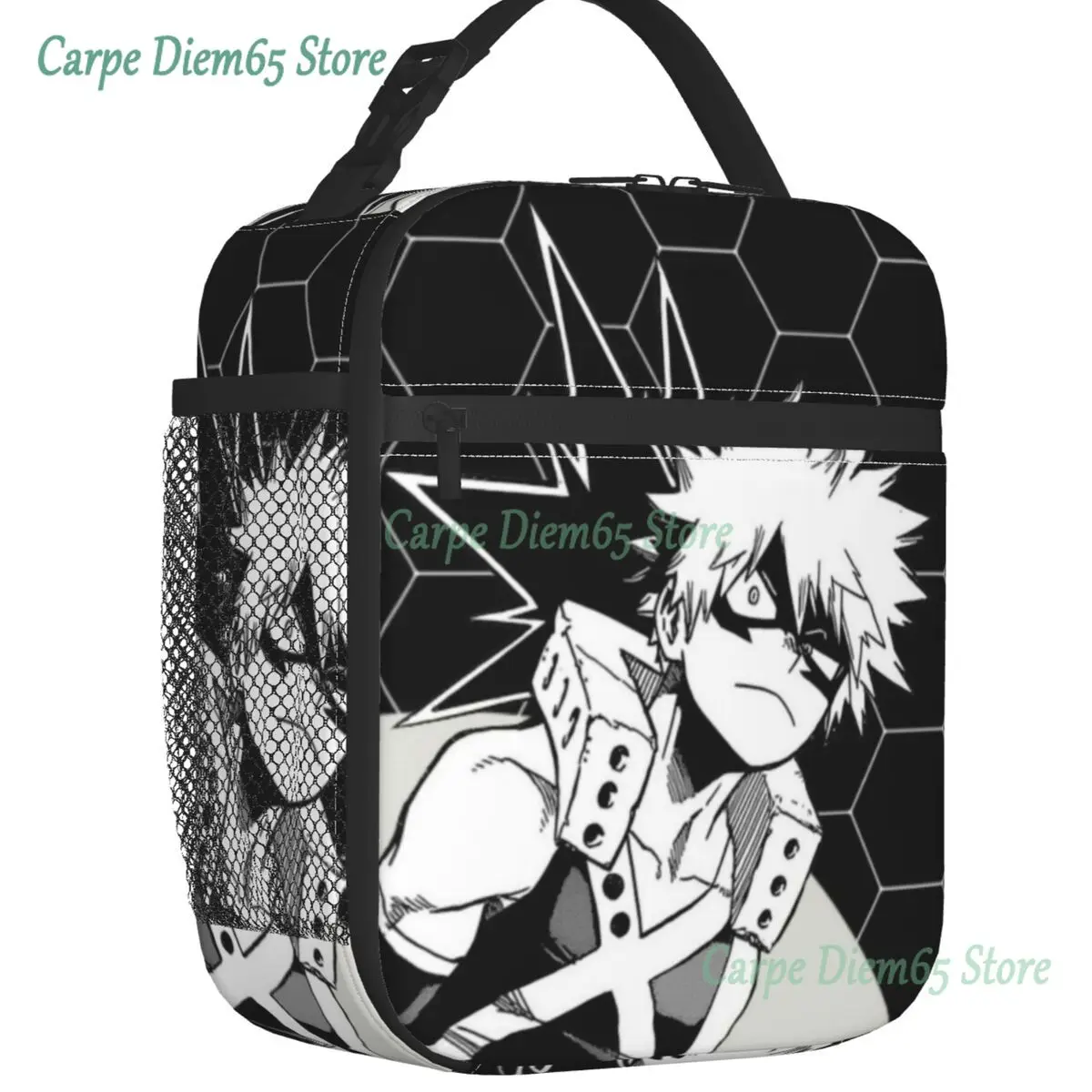 

My Hero Academia Thermal Insulated Lunch Bags Katsuki Bakugo Anime Resuable Lunch Container for School Multifunction Food Box