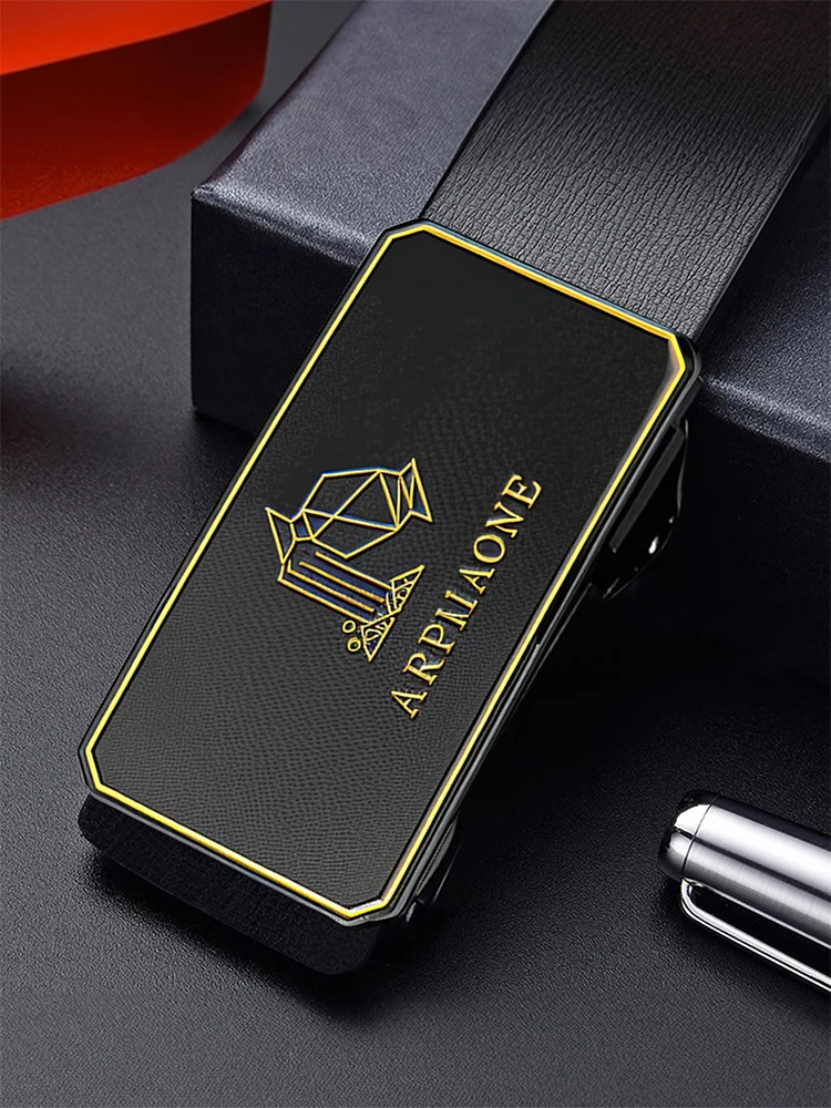 Мужские джинсы с автоматической пряжкой 12 созвездий из ПУ кожи